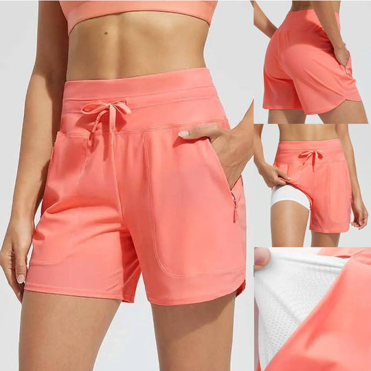 💎 50% OFF! 💎 Women's 5" High-Waisted Swim Board Shorts – Quick-Dry, UPF 50+, Zipper Pockets & Built-In Boxer Liner