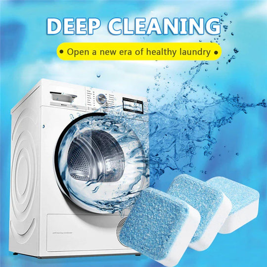 🧼Washing Machine Deep Cleaner Tablets – Eliminates 99% Germs, Removes Odors & Prevents Mold 🧽
