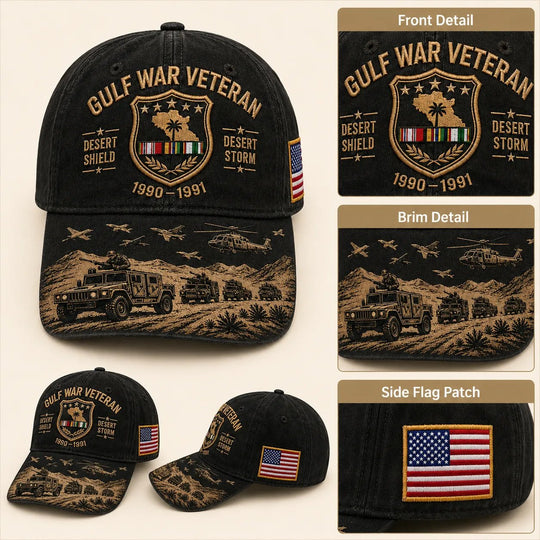 LAST DAY SALE 30% OFF⚡50K+ SOLD!!⚡Gulf War Veteran Desert Shield & Desert Storm Commemorative Cap