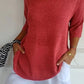 🔥Hot Sale-50% OFF🥰Solid Color Knitted V-neck Top