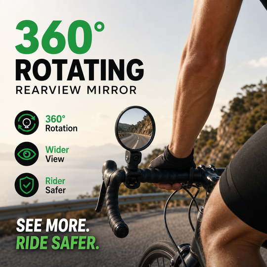 ⏳Limited-time 50% off⏰360 Degree Rotating Rearview Mirror🚴‍♂️🔎