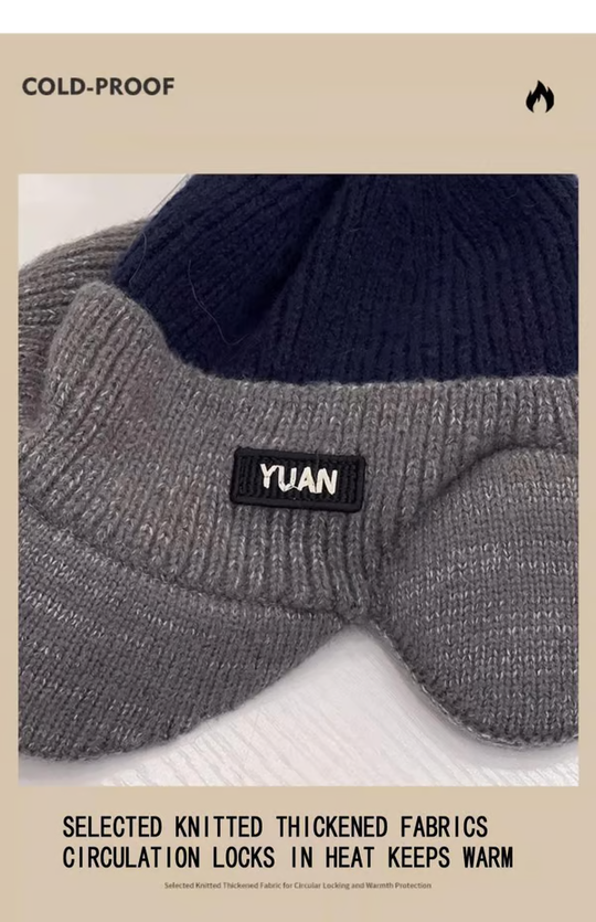 🎁 The Perfect Christmas Gift for Him: Winter Knitted Earflap Hat - Ultimate Cold Protection & Style🧢