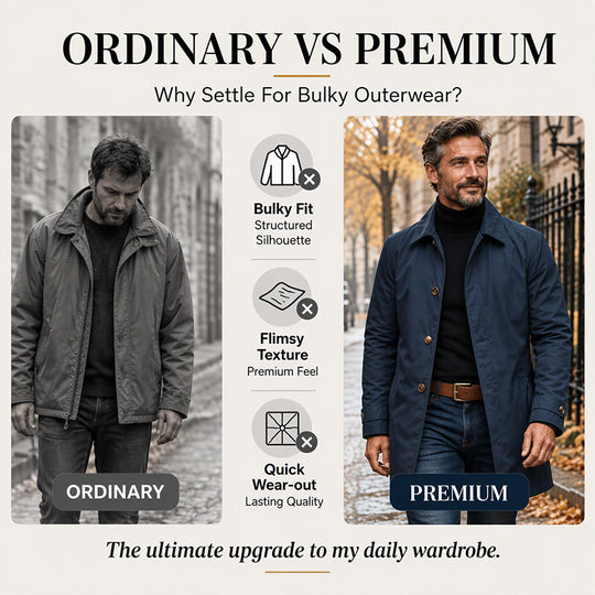 Men's Waterproof Mid-Length Trench Coat