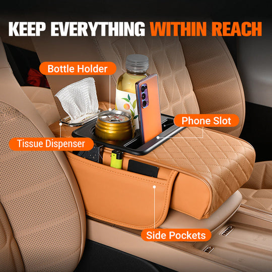 🎄Weihnachtsangebot: Jetzt 49% Rabatt! 🎉Multifunctional PU Leather Car Armrest Box Mat