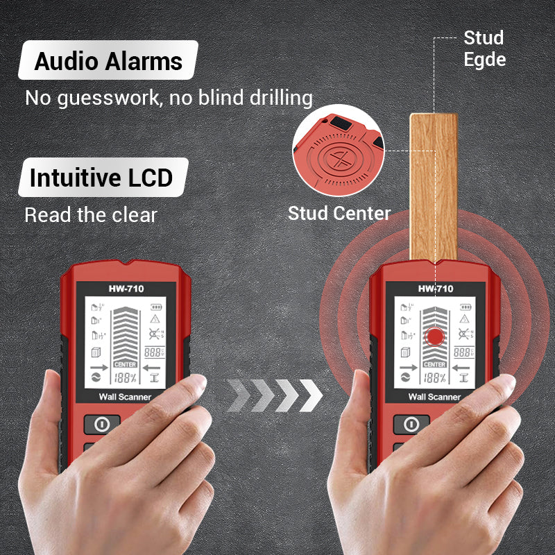 6-in-1 Multifunctional Handheld High-definition LCD Display Wall Metal Detector