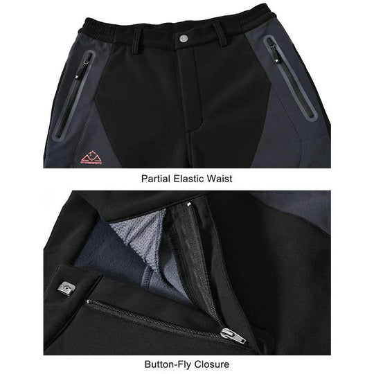 🏆¡¡¡ÚLTIMO DÍA DE VENTA 50% DE DESCUENTO!!!🔥Pantalones cargo impermeables de invierno para hombre con forro polar