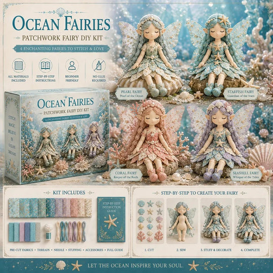 🔥 LIMITED-TIME 50% OFF！🧵 Patchwork and creative collage kit – get inspired by the magical world of fairies and create your own pieces using fabrics, colors, and plenty of imagination! ✨🌸