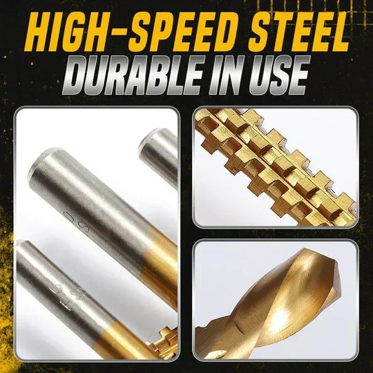 ⚙️Twist Drill Bit Set – High-Speed Steel, Titanium-Coated & Multi-Material Ready