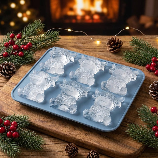 🎁💥PRIX SPÉCIAL DERNIER JOUR !🐮 Moule à glaçons Mini Vache des Highlands – Glaçons 3D mignons pour boissons et fêtes &  Cadeaux