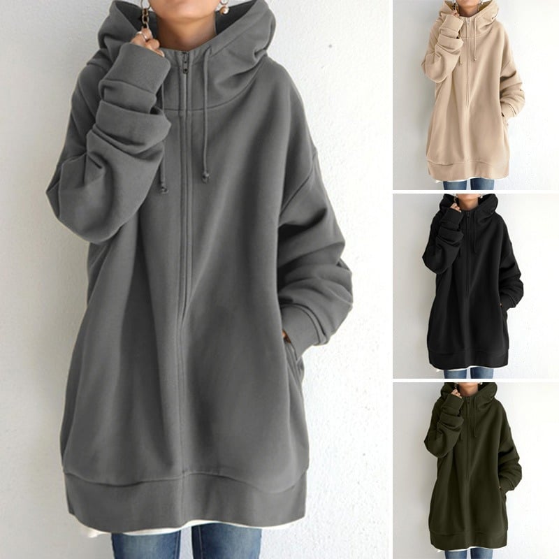 49% OFF🌷Women's Autumn/Winter Zipper Hooded Sweater