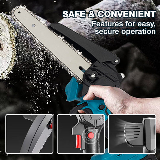 🎁2026 New Arrivals 50% OFF💥6-inch Cordless Mini Chainsaw with 2 Batteries🌲