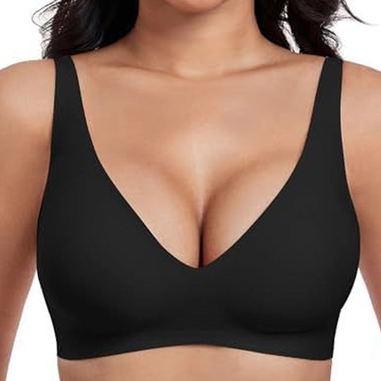 ⏳LAST DAY SALE 50% OFF💕Womens Comfortable Wireless Bralettes Seamless Deep V Everyday Bra