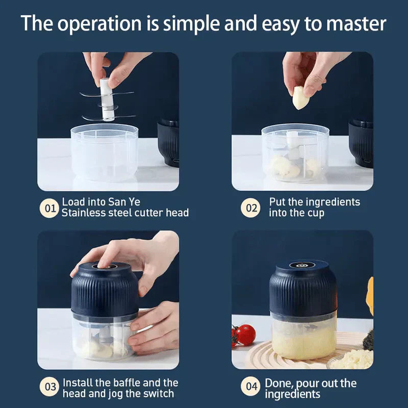 Cordless Electric Garlic Chopper & Mincer