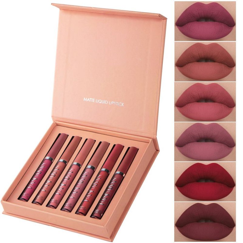 🎉Hot Sale🎉Long-Lasting Matte Lip Glaze Set – 6 Colors in One Box