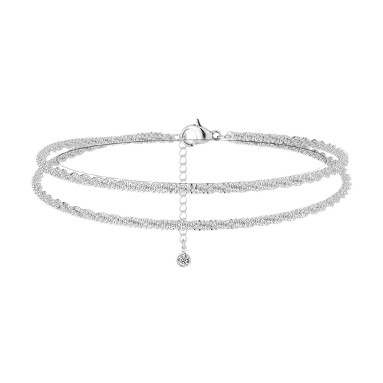 ⏰🔥LIMITED TIME: BUY 1 GET 1 FREE! 🥰 Dainty Layered Waterproof Anklet – Perfect Gift for Your Loved One 💖✨
