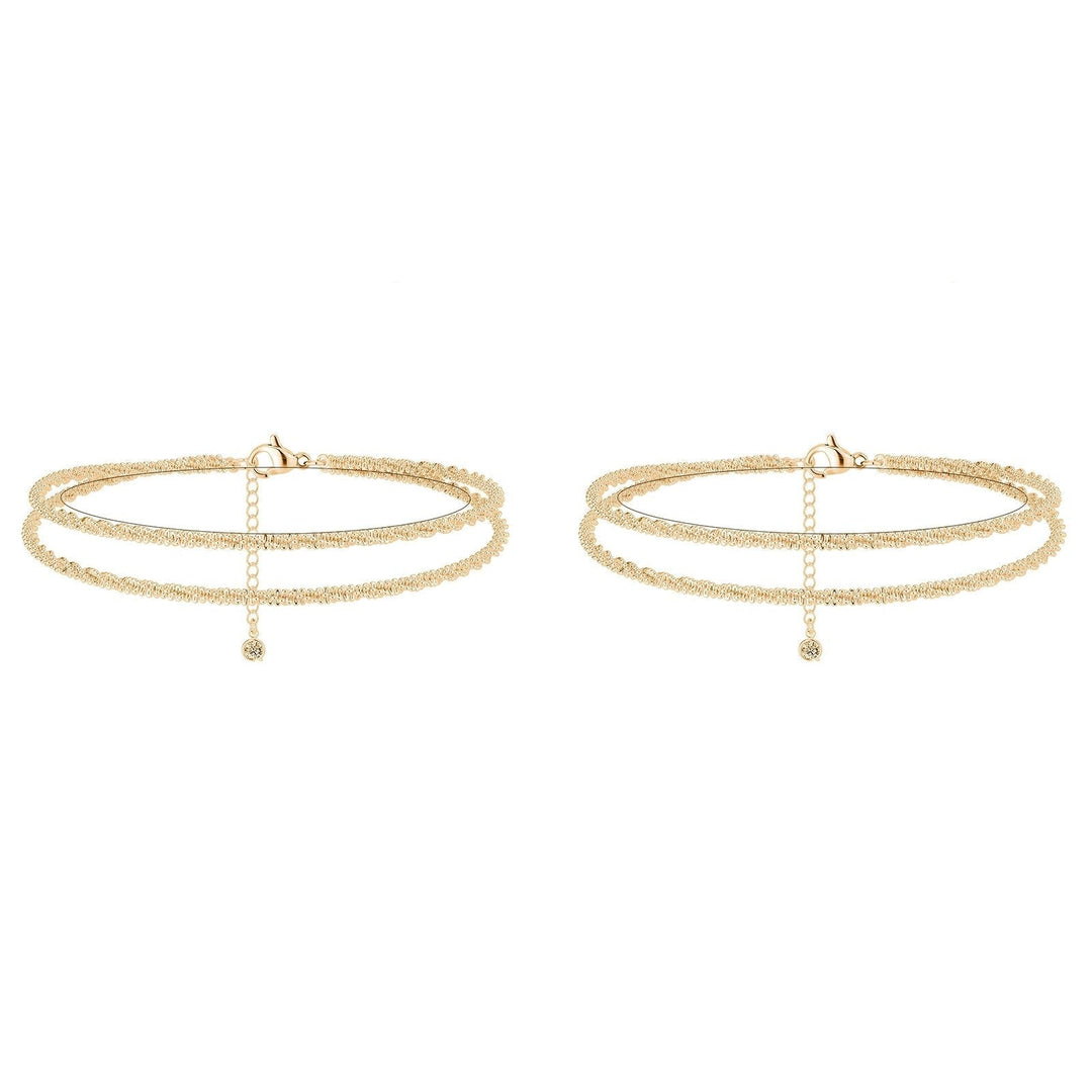 ⏰🔥LIMITED TIME: BUY 1 GET 1 FREE! 🥰 Dainty Layered Waterproof Anklet – Perfect Gift for Your Loved One 💖✨