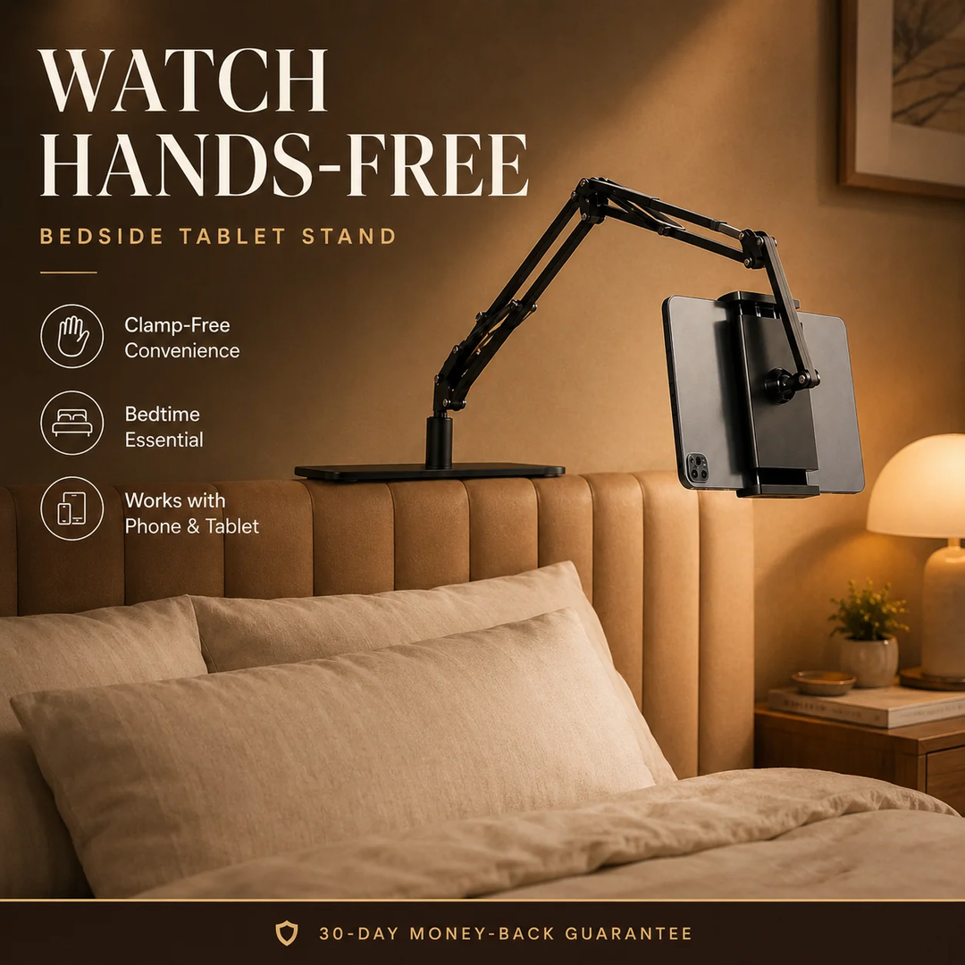 🔖 LIMITED-TIME 50% OFF! ⚡ Hidden Bedside Retractable Phone & Tablet Holder🛏️