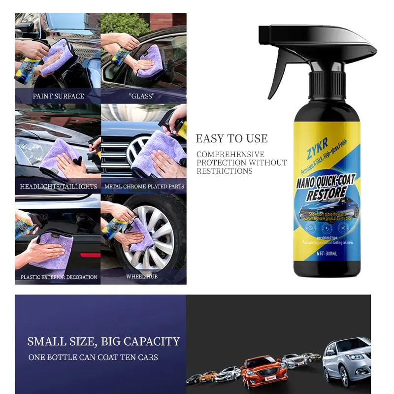 🔥Last Day 30% OFF-ZYKR Car Nano quick-coat restore-Coating Spray