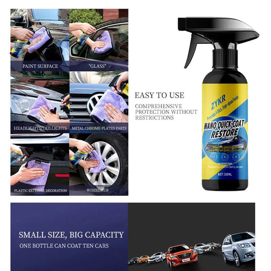 🔥Last Day 30% OFF-ZYKR Car Nano quick-coat restore-Coating Spray