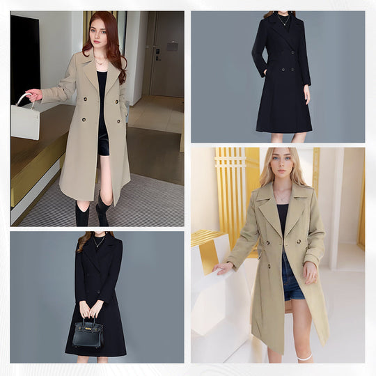 ⏳Limited-time 50% off⏰Women's Elegant Warm Trench Coat🧥