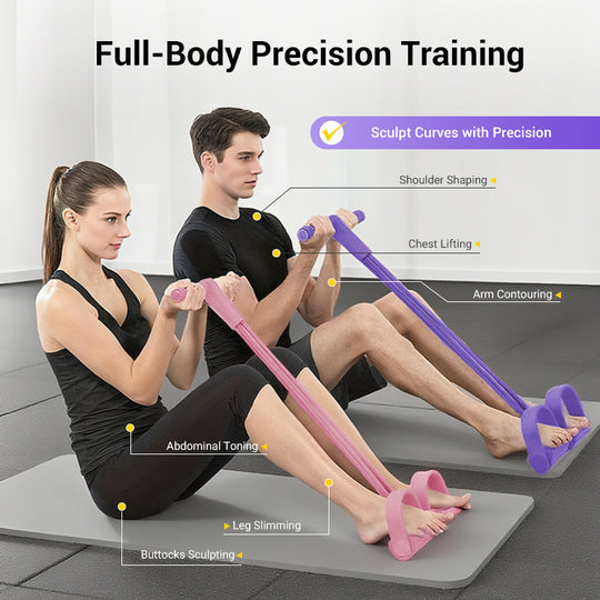 ✨2025 Hot Sale🔥32 Fitness Resistance Bands-4 Tube Pedal Ankle Puller