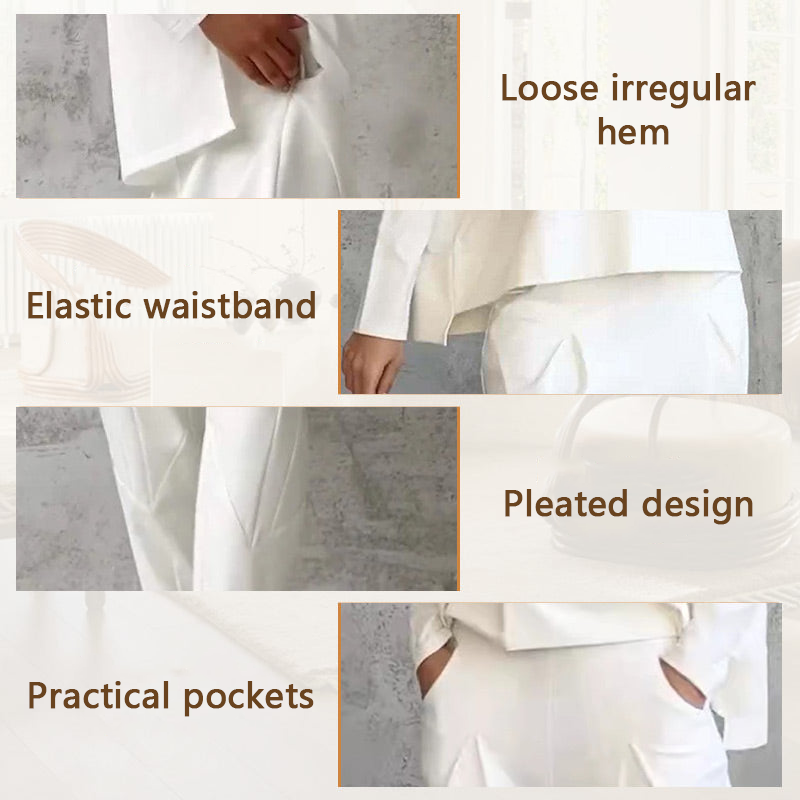 🎉HOT SALE💖Round-Neck Long-Sleeved Top ＆ Pants 2-Piece Set