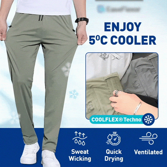 📢⏰Stretch Breathable Straight-Leg Casual Athletic Pants
