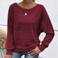 Autumn Sale-50% Off🌹Solid Round-Neck Striped Top with Long Sleeves