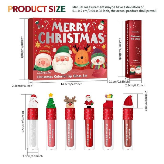 🎅Christmas Hot Sale 49% Off💄✨ Christmas Lip Gloss Set – 6 Colors