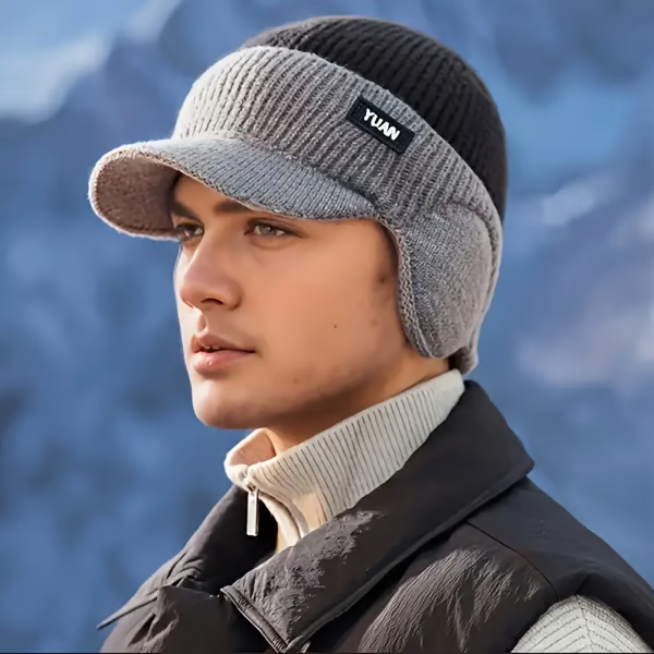 🎁 The Perfect Christmas Gift for Him: Winter Knitted Earflap Hat - Ultimate Cold Protection & Style🧢