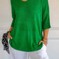 🔥Hot Sale-50% OFF🥰Solid Color Knitted V-neck Top