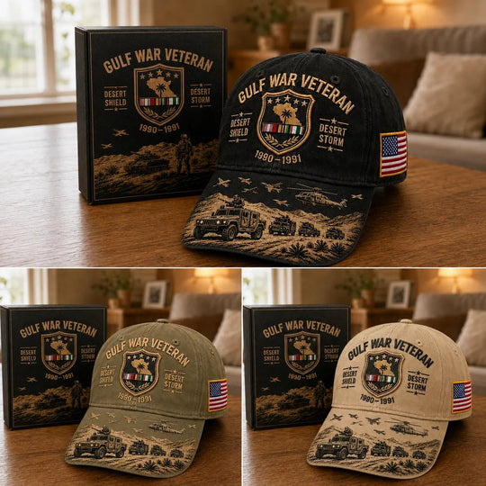 LAST DAY SALE 30% OFF⚡50K+ SOLD!!⚡Gulf War Veteran Desert Shield & Desert Storm Commemorative Cap