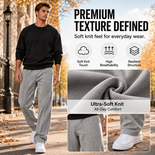🏷️ Easy Fit, Everyday Style | Men's Drawstring Straight-Leg Pants