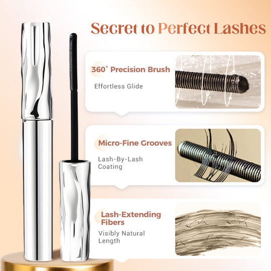 💞50K+ SOLD!👁️✨ All-Day Beautiful Lashes, Smudge-Proof! Waterproof Fiber Mascara for Natural Volume