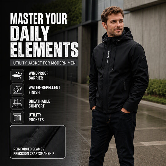 💧🌬️ Men's Hooded Jacket – waterproof & windproof with a drawstring. Ideal for the outdoors & everyday wear. ✓ Durable ✓ Breathable. Check it out now! 🔥🧥