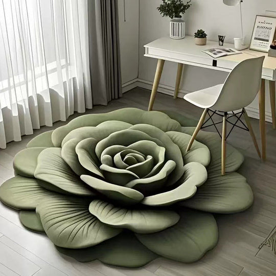 Floral Plush & Diatomaceous Earth Floor Mat