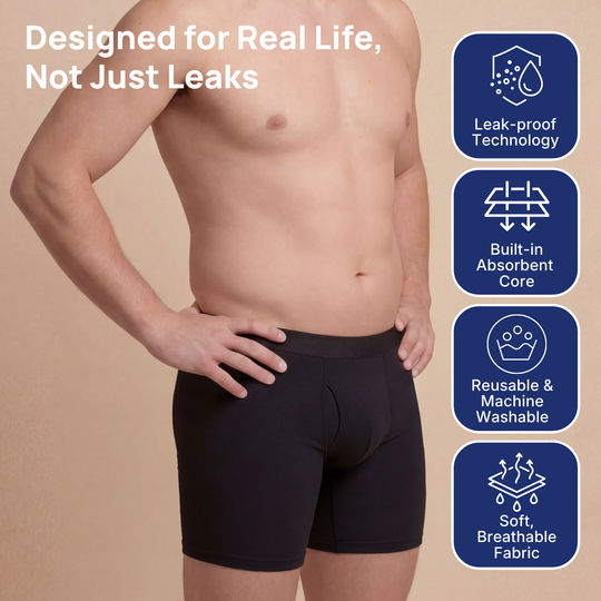 ⏰️Time-Limited Special ！💙 Men’s Ultra-Absorbent Incontinence Boxer Briefs ✨ Comfortable Fit, Discreet Protection & All-Day Confidence