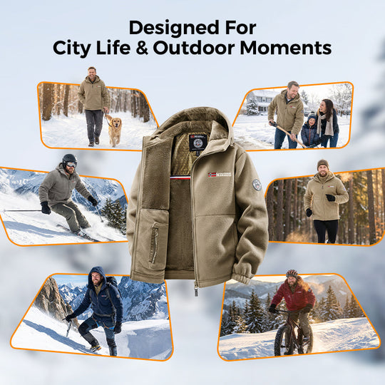🎁2026 New Arrivals💥Upgraded Unisex Hooded Casual Graphene Heated Insulated Jacket (with Internal Pockets)
