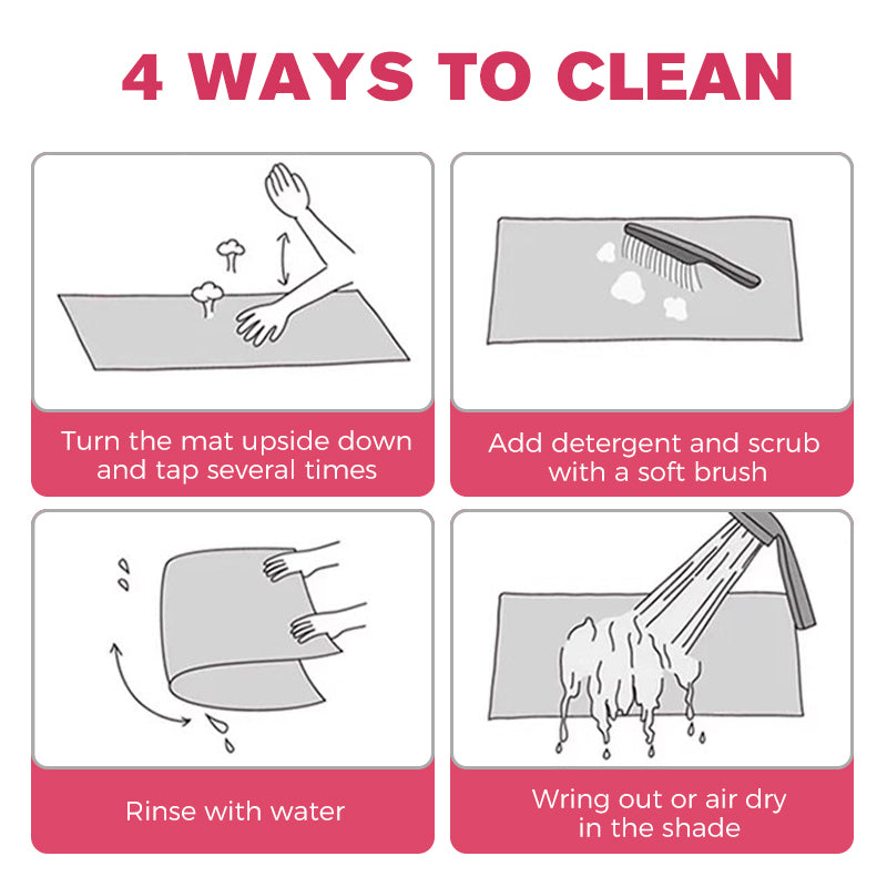 Floral Plush & Diatomaceous Earth Floor Mat