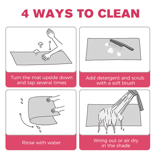 Floral Plush & Diatomaceous Earth Floor Mat