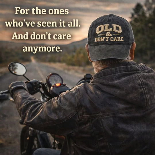 🧢 LIMITED-TIME 50% OFF! ✨ "OLD & DON'T CARE" Retro Baseball Cap – Unisex, Adjustable, Distressed Design 😎