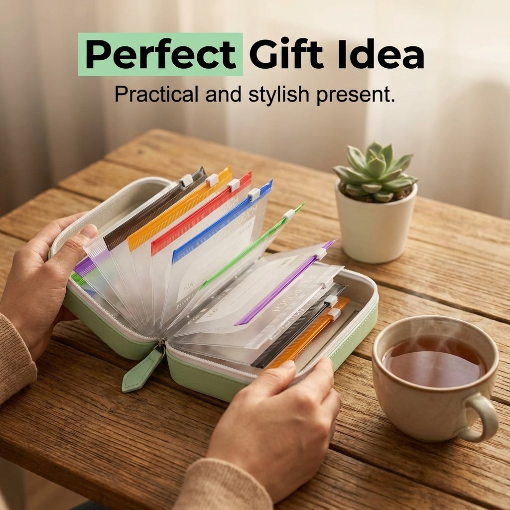 🥳2026 HOT SALE🥳💞50K+ SOLD!💊🧳 50% OFF! A8 Waterproof Pill Pouch Set – 14 colour‑coded pouches, waterproof & crush‑proof shell. Holds 7‑14 days of meds – perfect for travel & daily routines! 🗓️✨