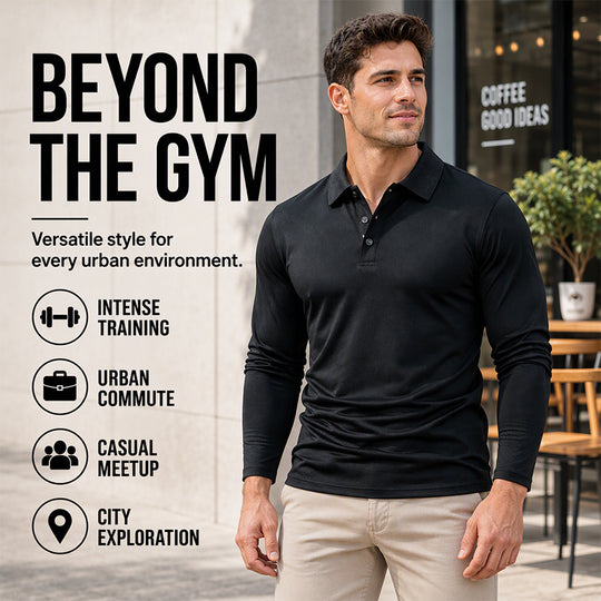 Men's Long Sleeve Collared T-Shirt