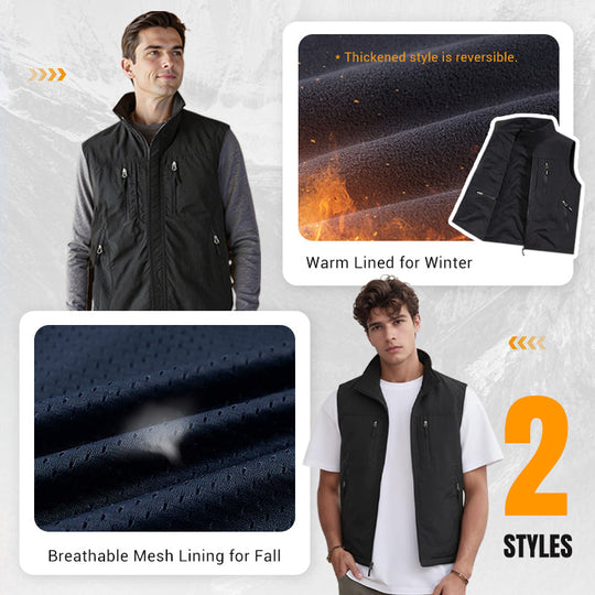 ⏰Limited Time Sale 49% OFF🔥🧥Men's Oversized Sleeveless Vest Jacket With Pockets