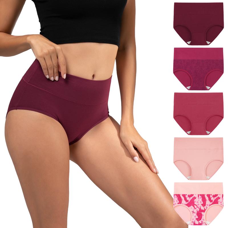 💖LIMITED OFFER – Buy 1 Get 3 Packs✨Women's High Waisted Cotton Panties,👍Soft & Breathable& Comfortable & Stretchy Full Coverage Briefs for Everyday Wear