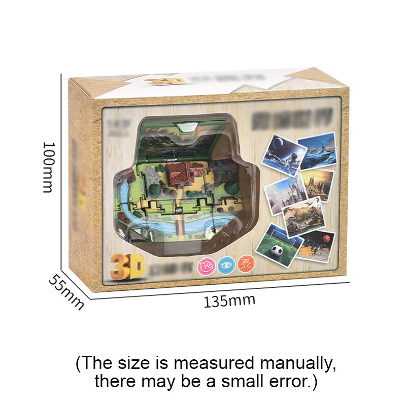 3D Foldable Dinosaur Castle Book Keychain