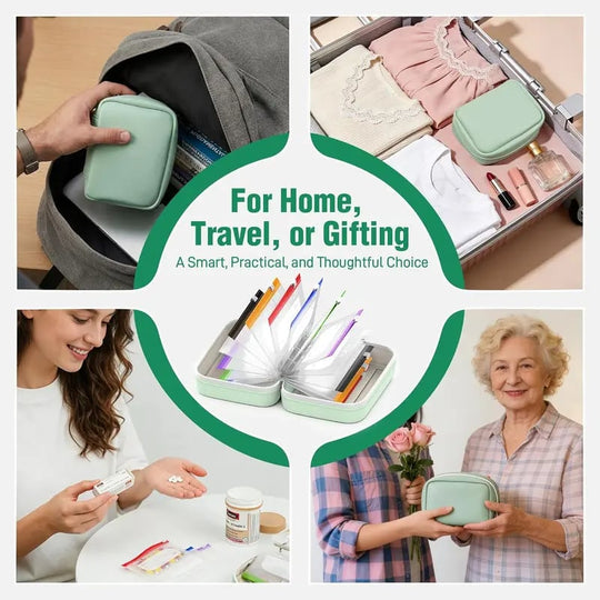 🥳2026 HOT SALE🥳💞50K+ SOLD!💊🧳 50% OFF! A8 Waterproof Pill Pouch Set – 14 colour‑coded pouches, waterproof & crush‑proof shell. Holds 7‑14 days of meds – perfect for travel & daily routines! 🗓️✨