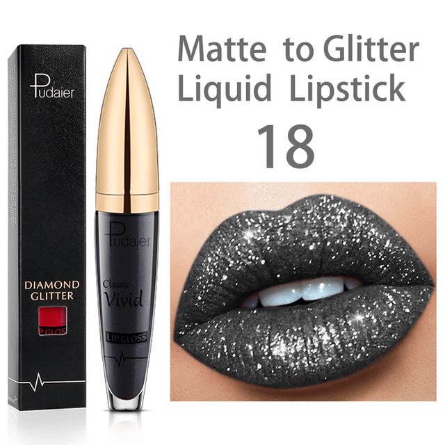 🔥Nieuwjaarsuitverkoop 49% KORTING - Diamond Lip Gloss Matte To Glitter Liquid Lipstick🎁Koop 3, betaal 2