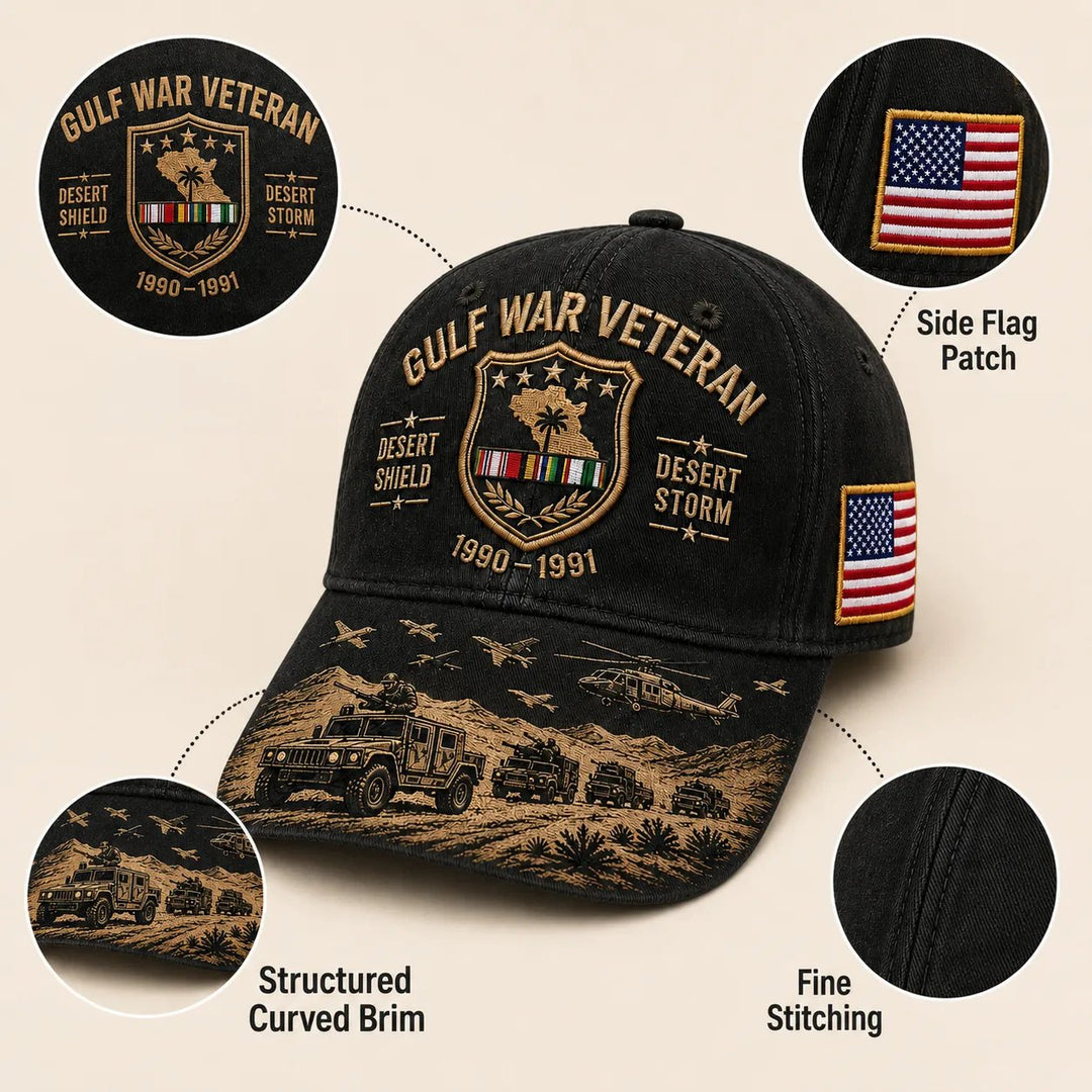 LAST DAY SALE 30% OFF⚡50K+ SOLD!!⚡Gulf War Veteran Desert Shield & Desert Storm Commemorative Cap