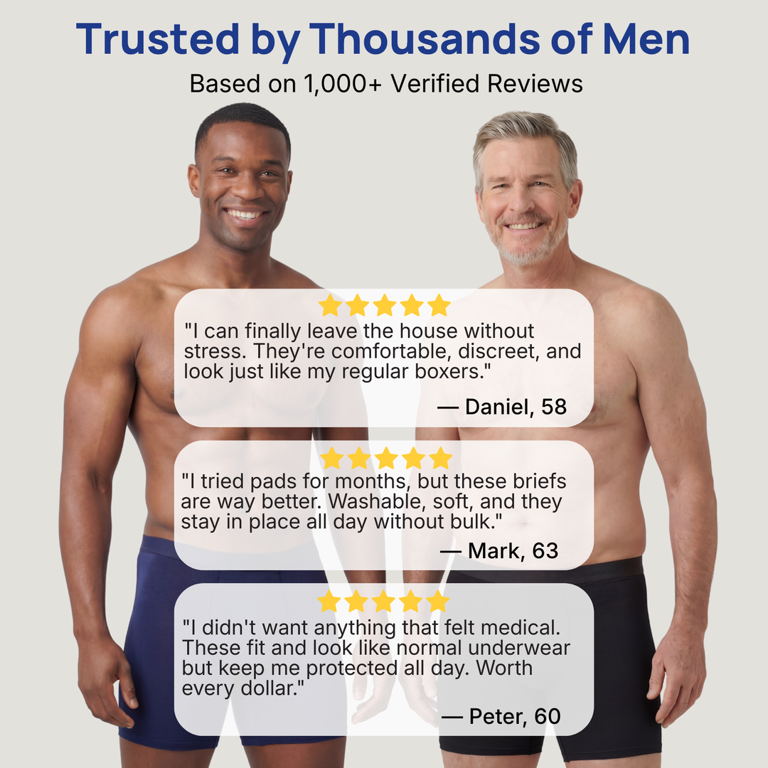 ⏰️Time-Limited Special ！💙 Men’s Ultra-Absorbent Incontinence Boxer Briefs ✨ Comfortable Fit, Discreet Protection & All-Day Confidence